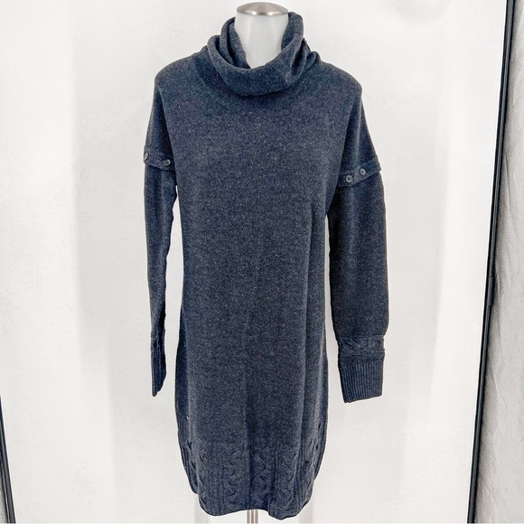 Lacoste Merino Extra Fine Wool Gray Sweater Dress - Picture 1 of 6